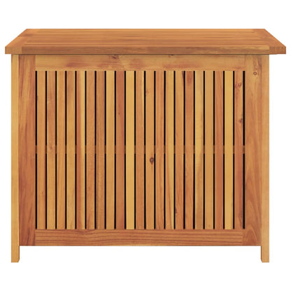 Garden Storage Box Natural Wood Solid Acacia Wood 29.5x29.5x22.8 in