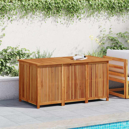 Garden Storage Box Brown Solid Acacia Wood Large