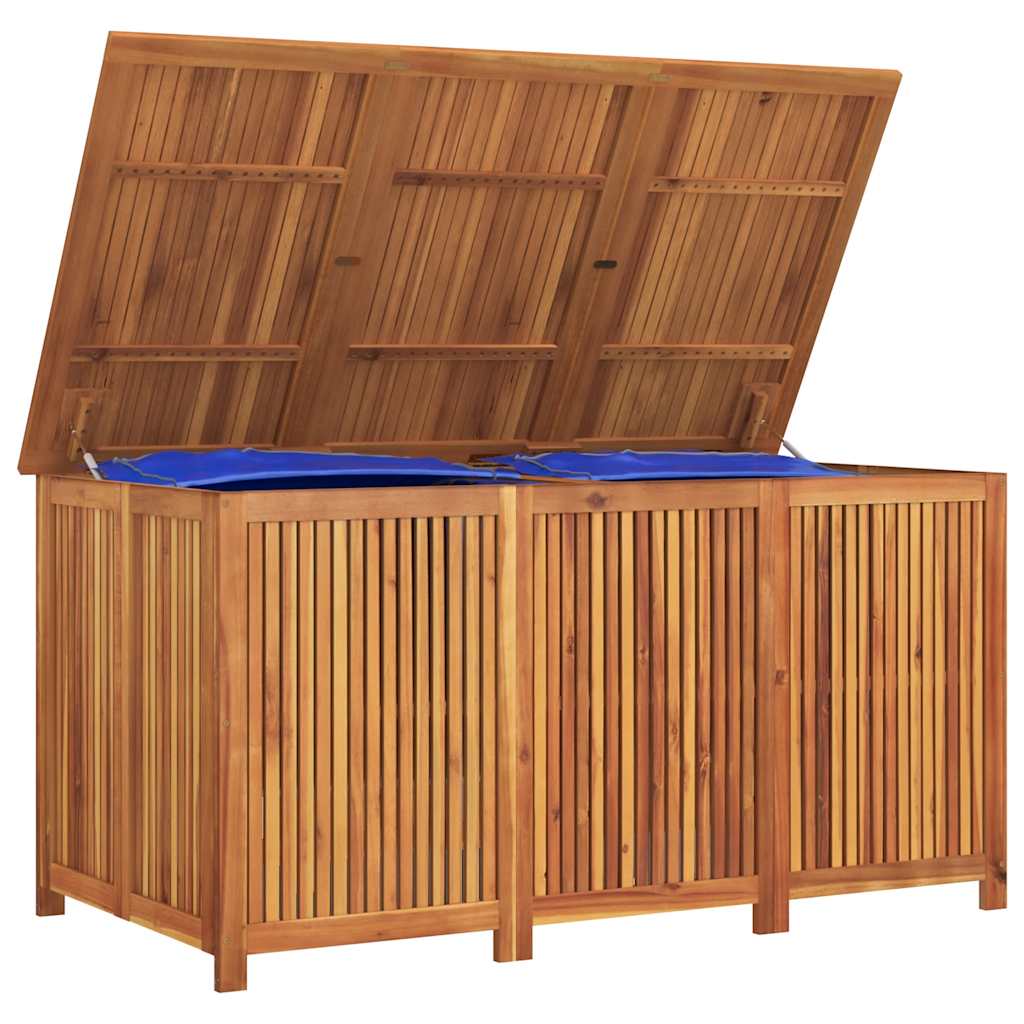 Garden Storage Box Brown Solid Acacia Wood Large