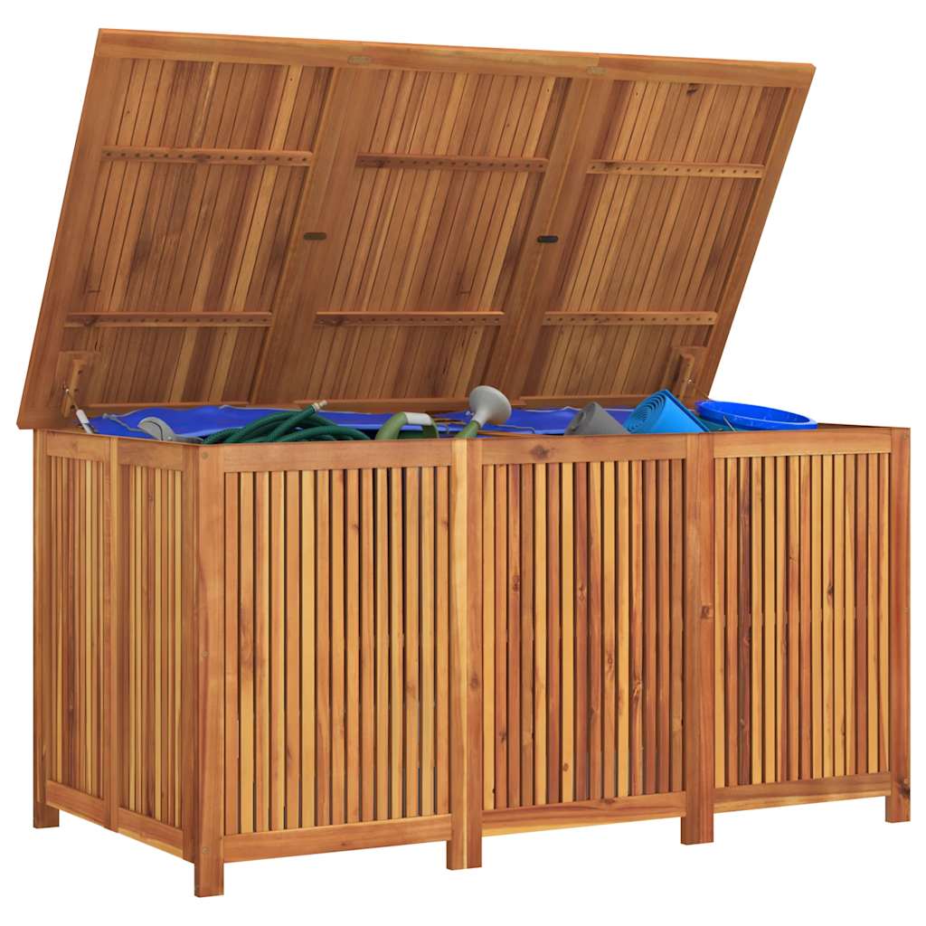 Garden Storage Box Brown Solid Acacia Wood Large