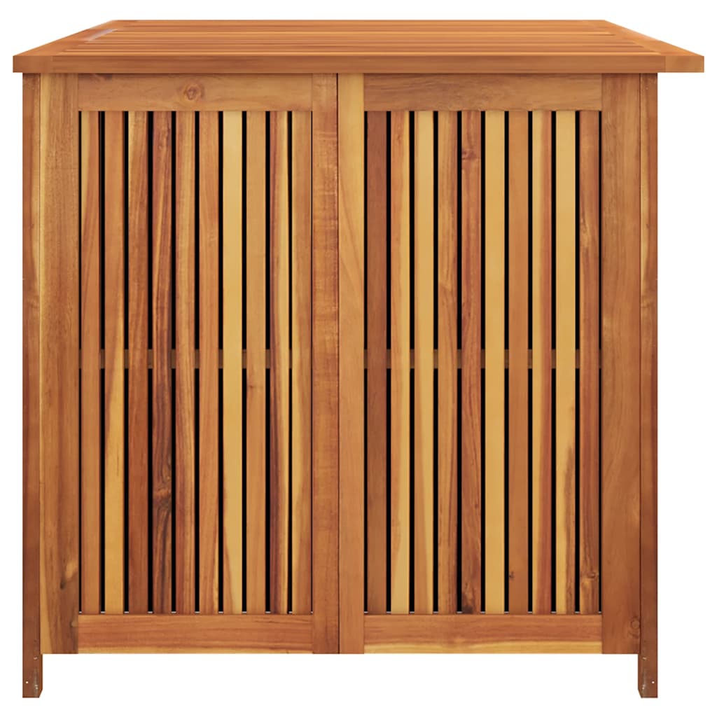 Garden Storage Box Brown Solid Acacia Wood Large