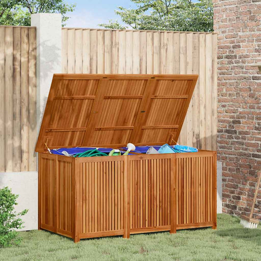 Garden Storage Box Brown Solid Acacia Wood Large