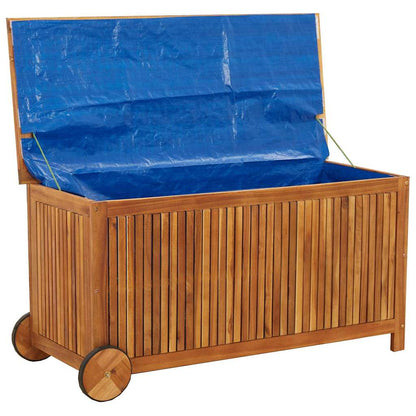 Garden Storage Box Brown Solid Acacia Wood 44.5 x 19.7 x 22.8 in
