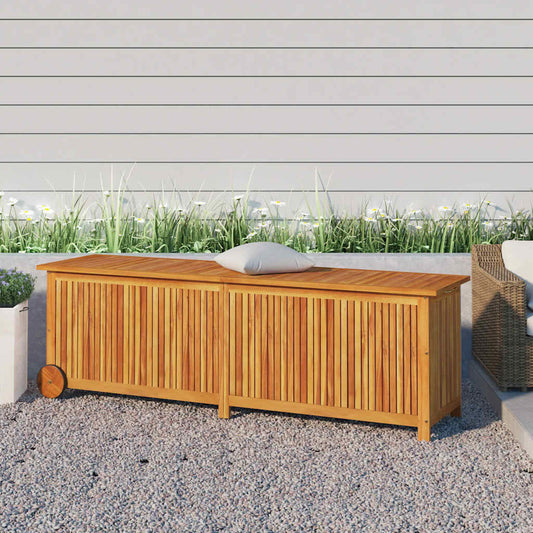 Garden Storage Box Natural wood Solid Acacia wood