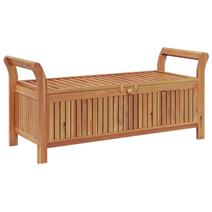 Garden Storage Bench Cream white, natural wood