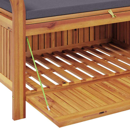 Garden Storage Bench Dark grey, Brown