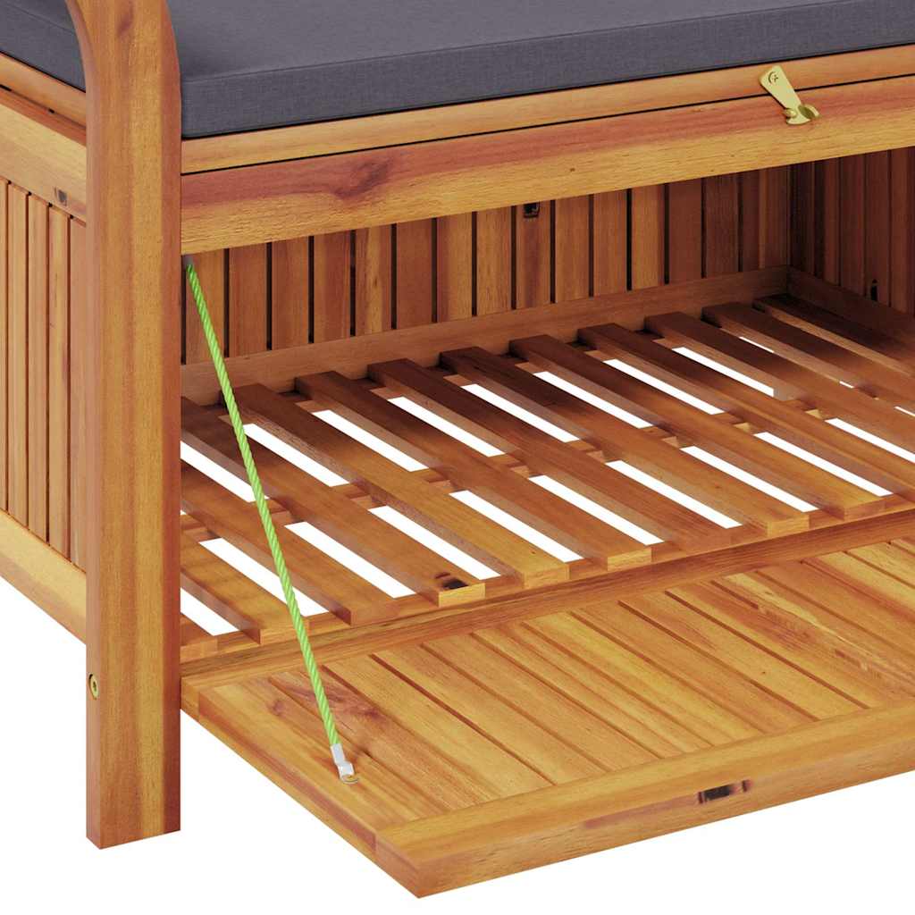 Garden Storage Bench Dark grey, Brown