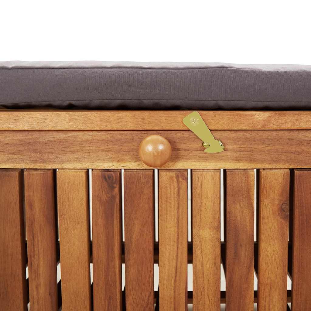 Garden Storage Bench Dark grey, Brown