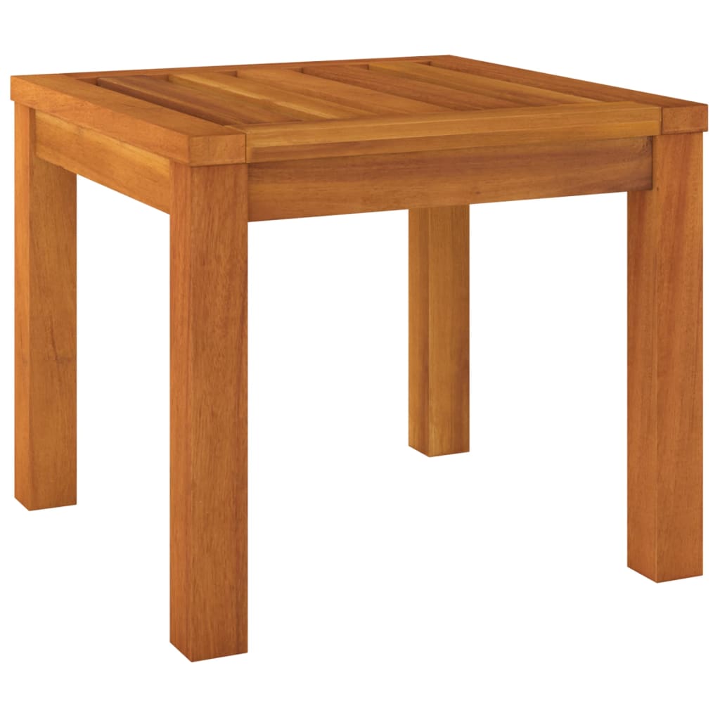 Garden Stool Set of 2 Brown Solid Acacia wood, Polyester Medium