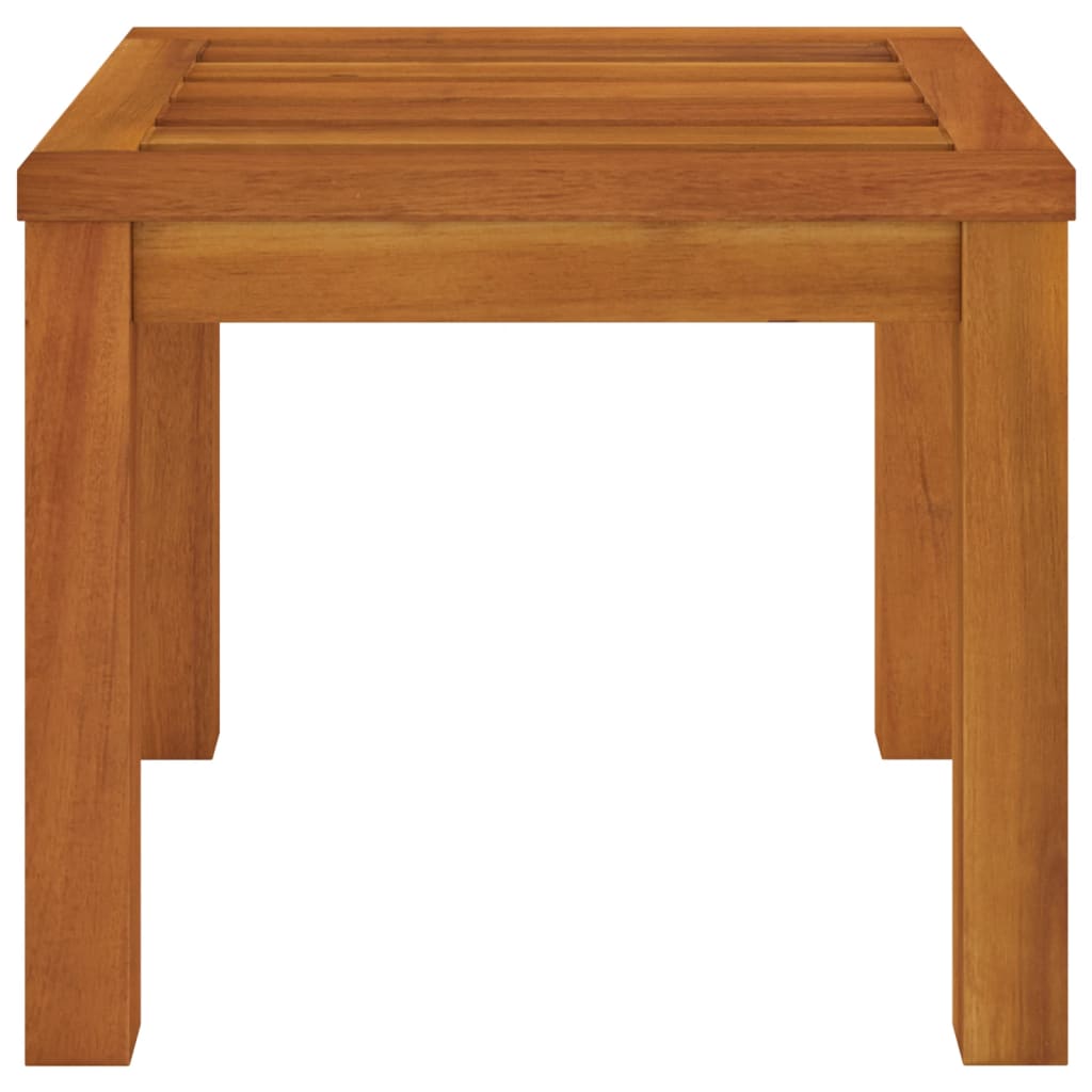Garden Stool Set of 2 Brown Solid Acacia wood, Polyester Medium