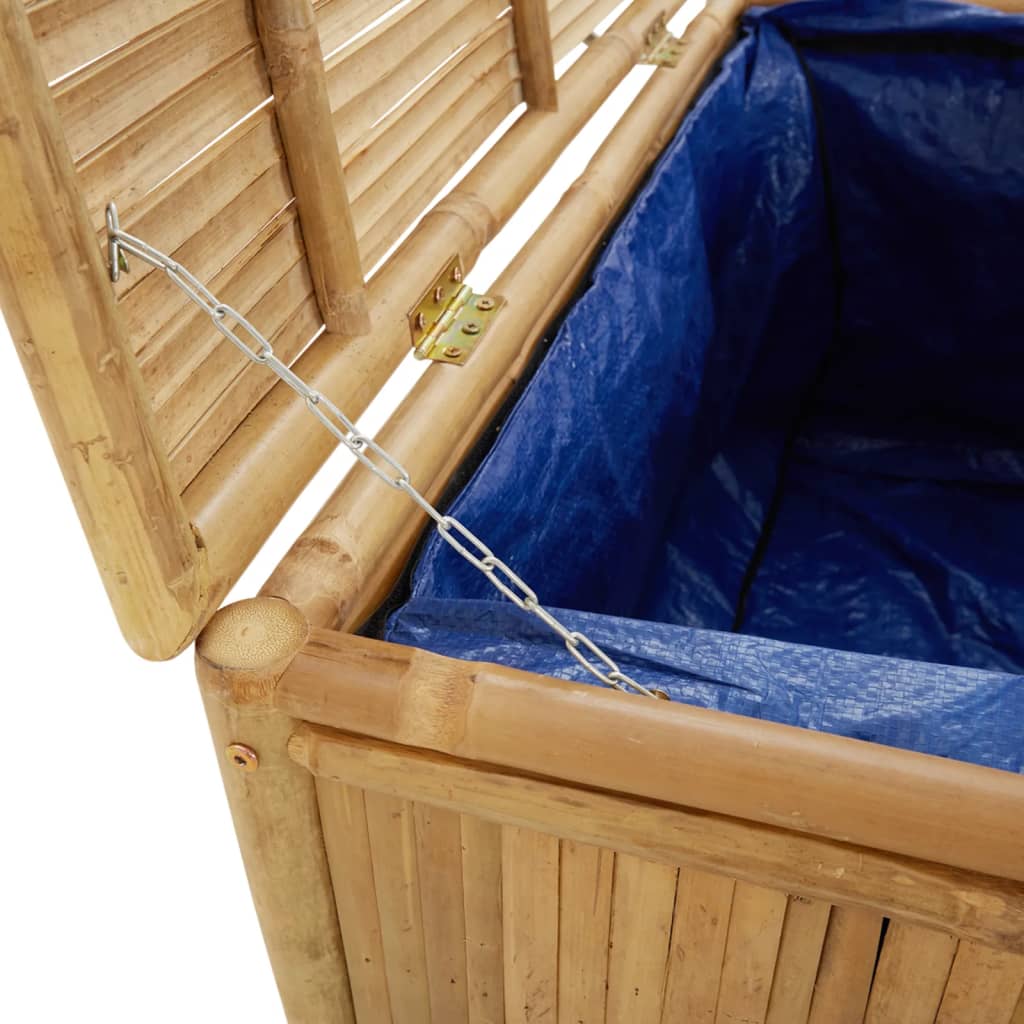 Garden Storage Box Natural Bamboo Bamboo, Polyethylene