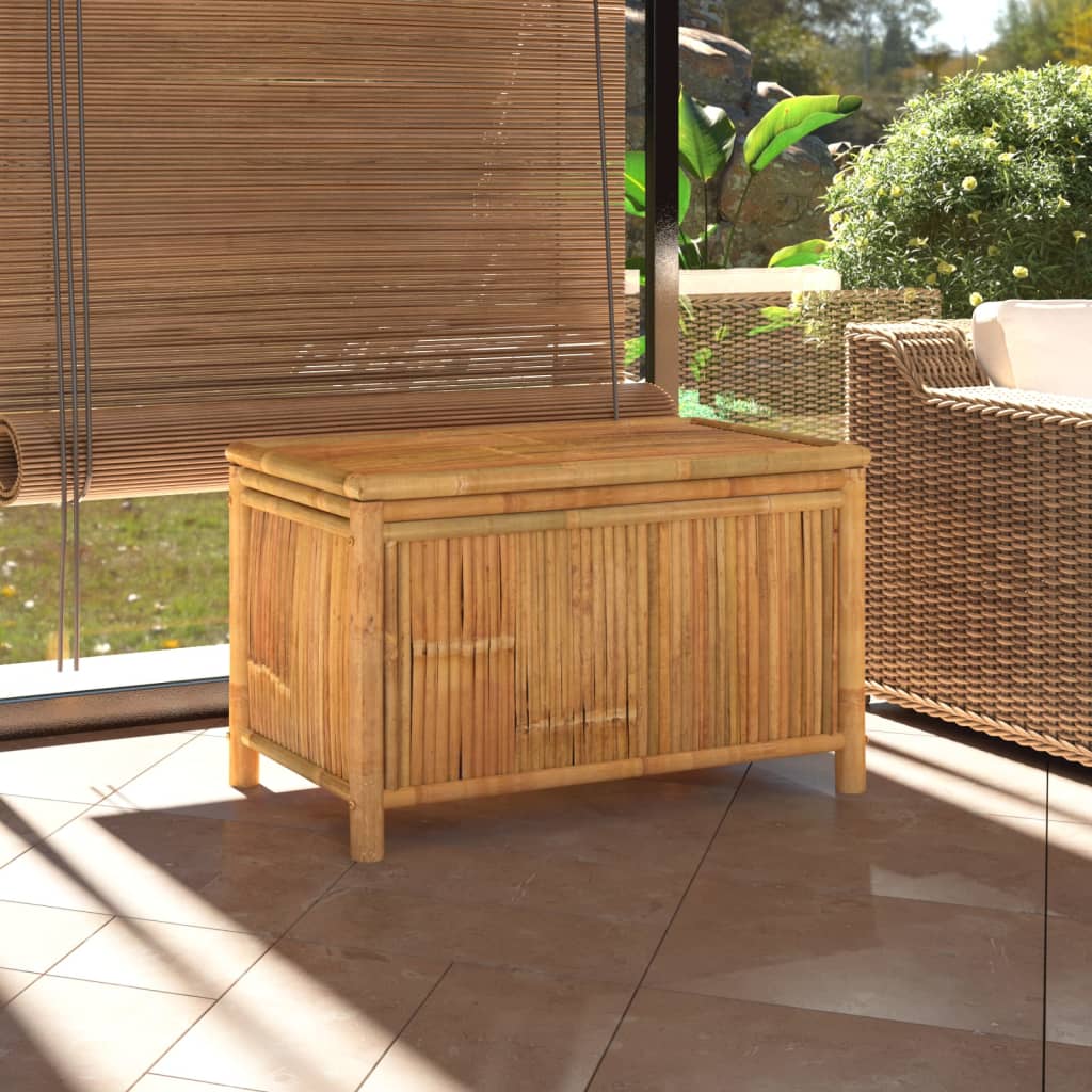 Garden Storage Box Natural Bamboo Bamboo, Polyethylene