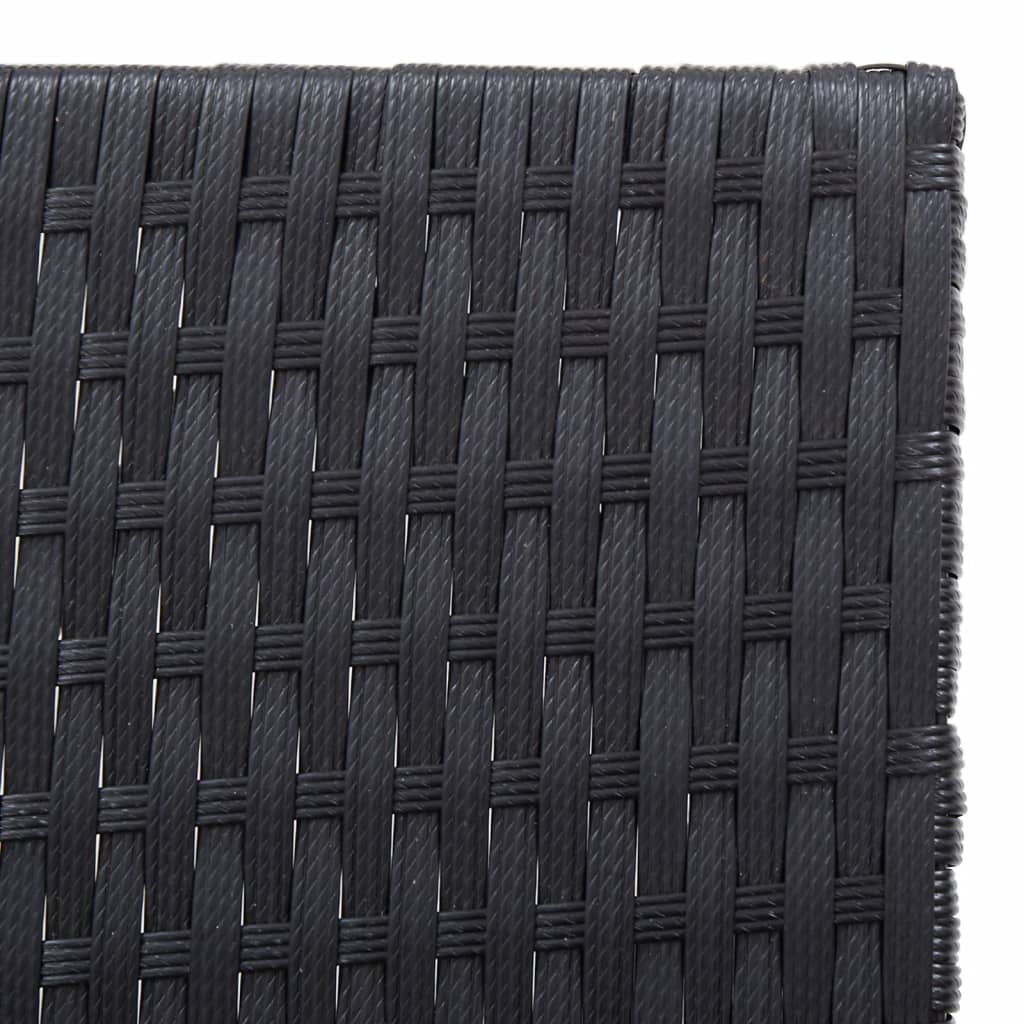 Sun Lounger Black and brown PE rattan 78.7 in length