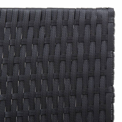 Sun Lounger Black and brown PE rattan 78.7 in length