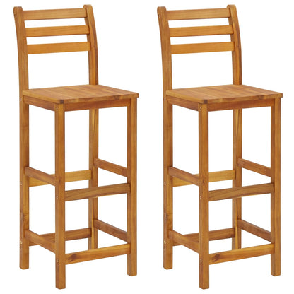 Garden Bar Set Wood Brown Solid Acacia Wood 3 Piece Set Durable