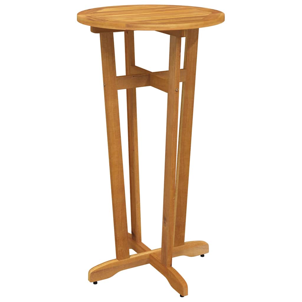 Garden Bar Set Natural wood Solid Acacia wood Compact Footrest