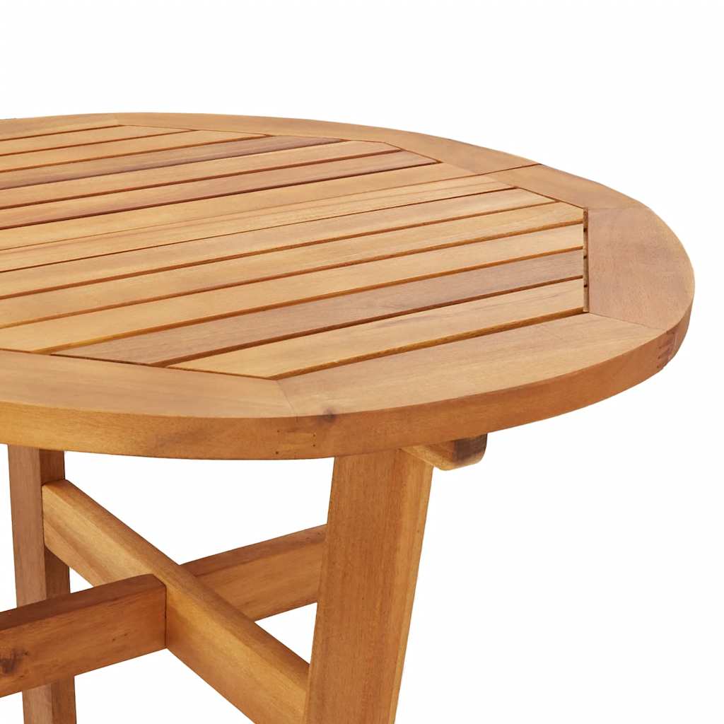Garden Bar Set Natural wood Solid Acacia wood Compact Footrest