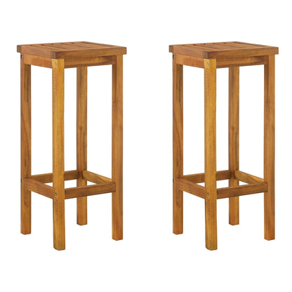 Garden Bar Set Brown Solid Acacia wood Medium Footrest