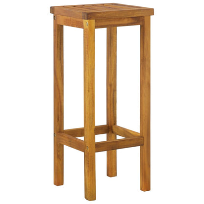Garden Bar Set Brown Solid Acacia wood Medium Footrest