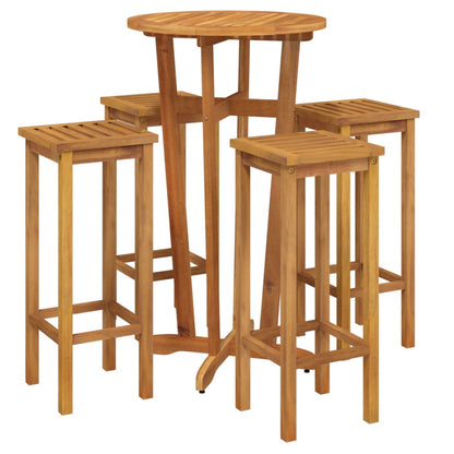 Garden Bar Set Natural Wood Solid Acacia wood Large Durable