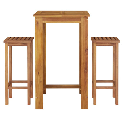 Garden Bar Set Natural Acacia Wood Solid Acacia Wood Medium