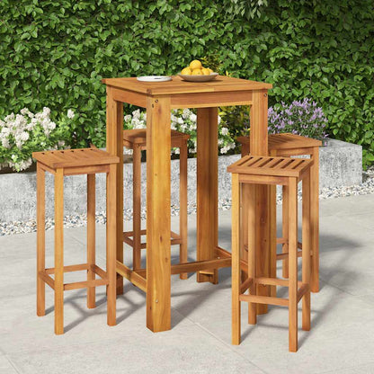 Garden Bar Set Brown Solid Acacia wood Durable Garden Bar Set