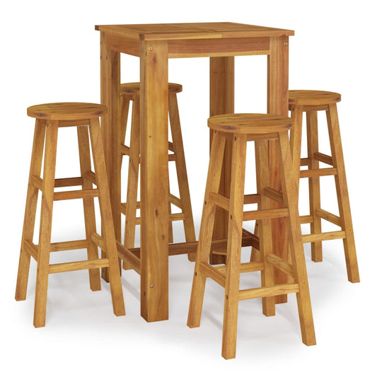 Garden Bar Set Natural wood Solid Acacia wood Durable