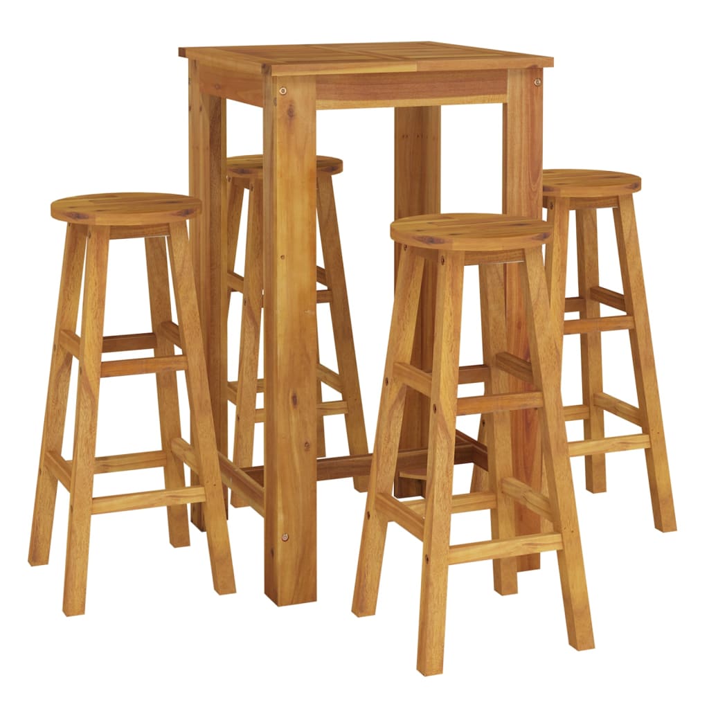 Garden Bar Set Natural wood Solid Acacia wood Durable