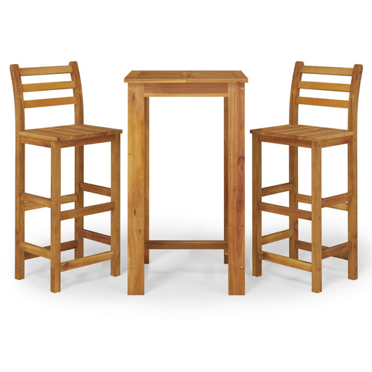 Garden Bar Set Natural wood Solid acacia wood Medium Durable