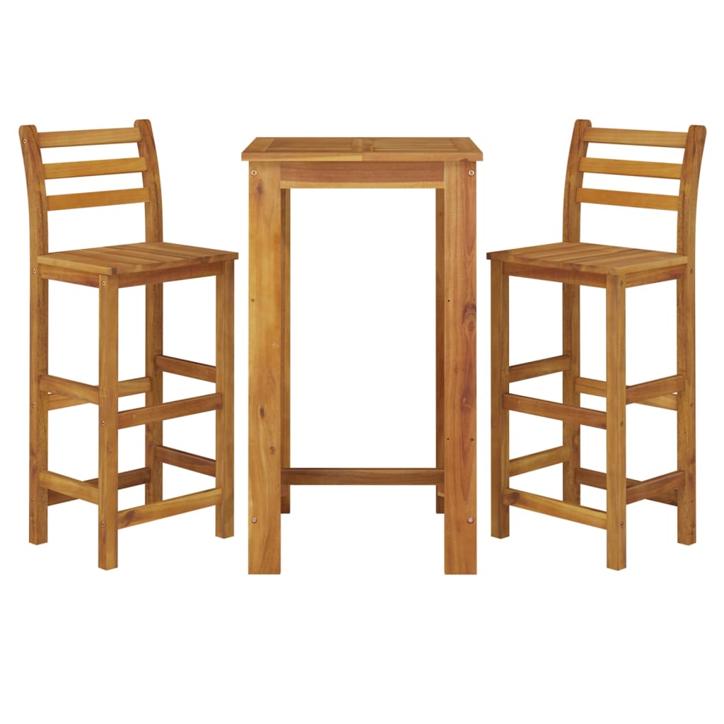 Garden Bar Set Natural wood Solid acacia wood Medium Durable