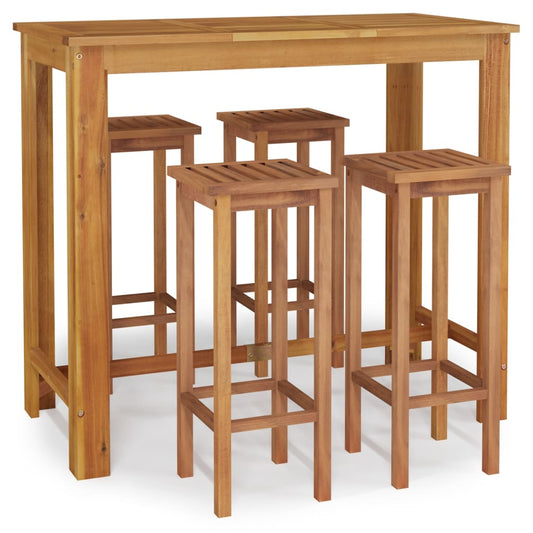 Garden Bar Set Natural wood Solid acacia wood Standard Durable