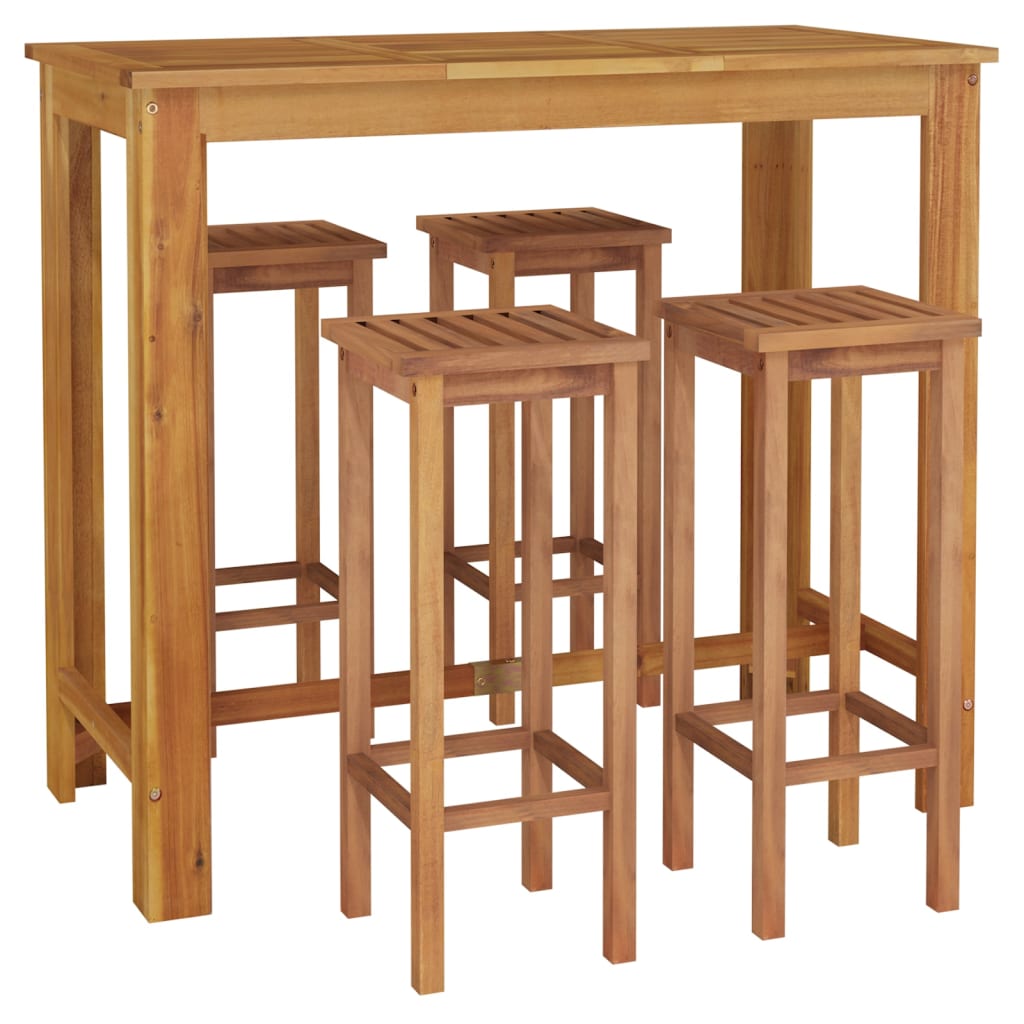 Garden Bar Set Natural wood Solid acacia wood Standard Durable