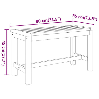 Garden Bench Natural wood color Solid acacia wood Compact