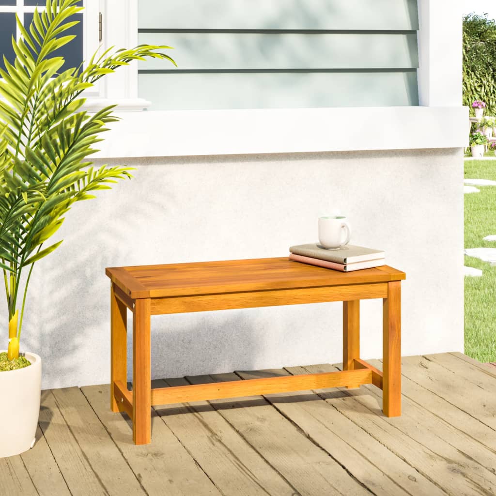 Garden Bench Natural wood color Solid acacia wood Compact