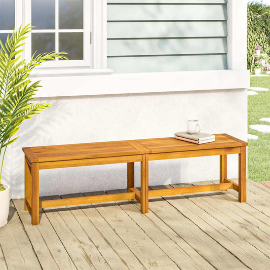 Garden Bench Brown Solid acacia wood 59.1 in Durable