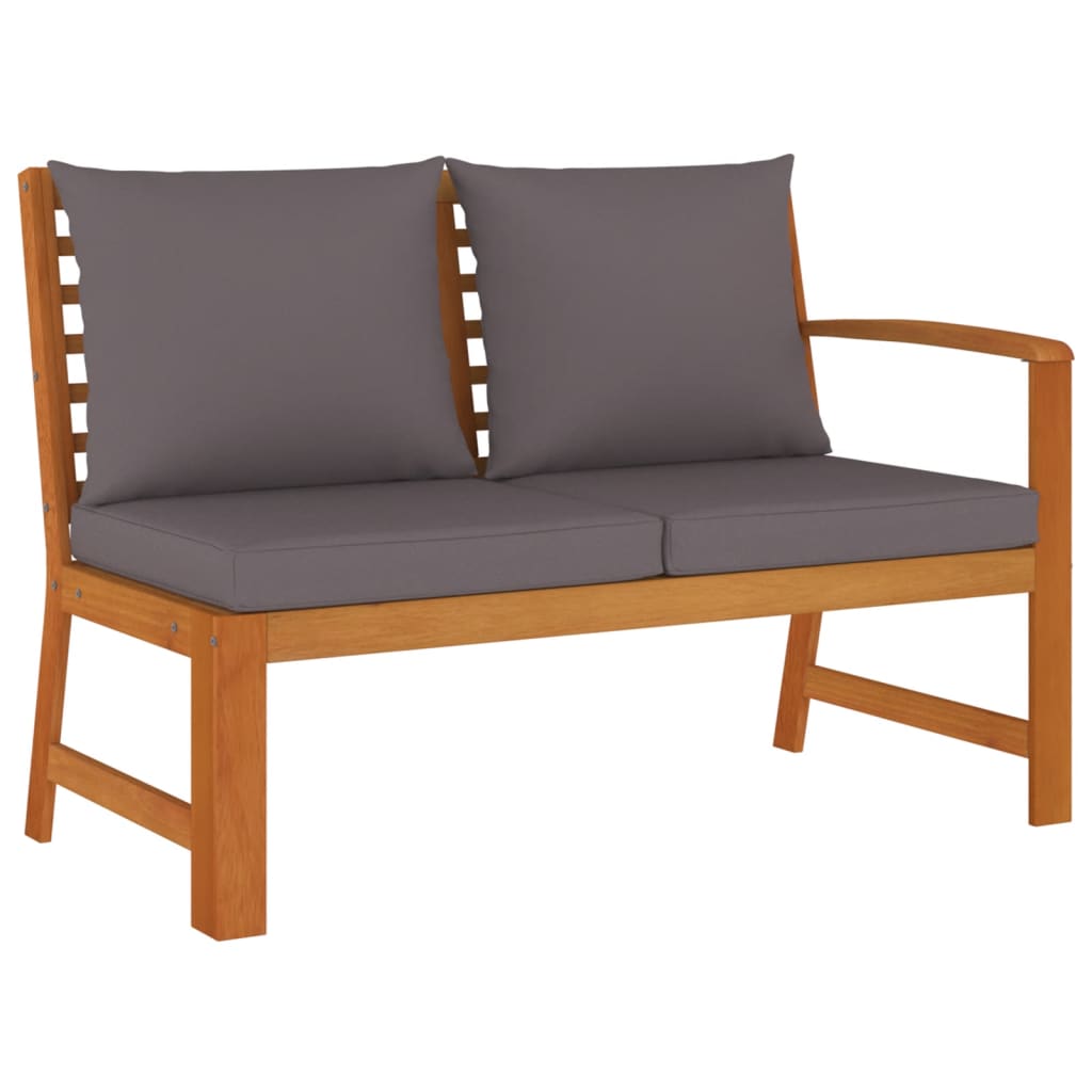 Patio Dining Set Natural wood & Dark Grey