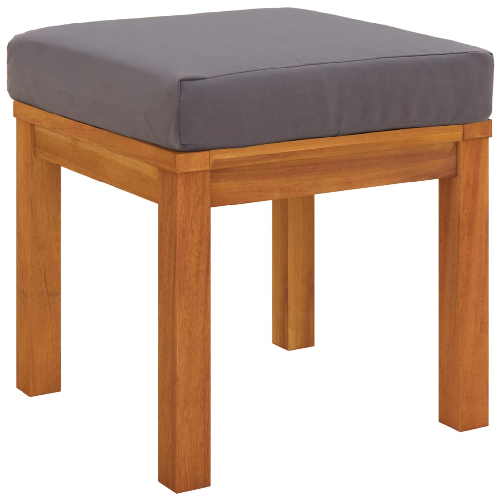 Patio Dining Set Solid wood with dark gray cushions