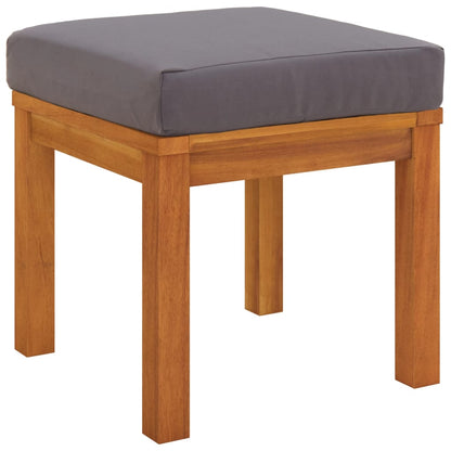 Patio Dining Set Solid wood with dark gray cushions