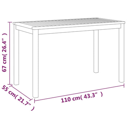 Patio Dining Set Dark grey, Natural wood