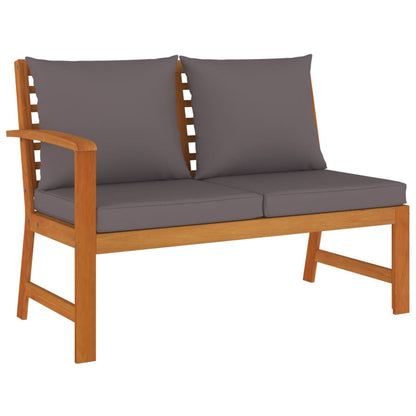 Patio Dining Set Dark grey, Natural wood