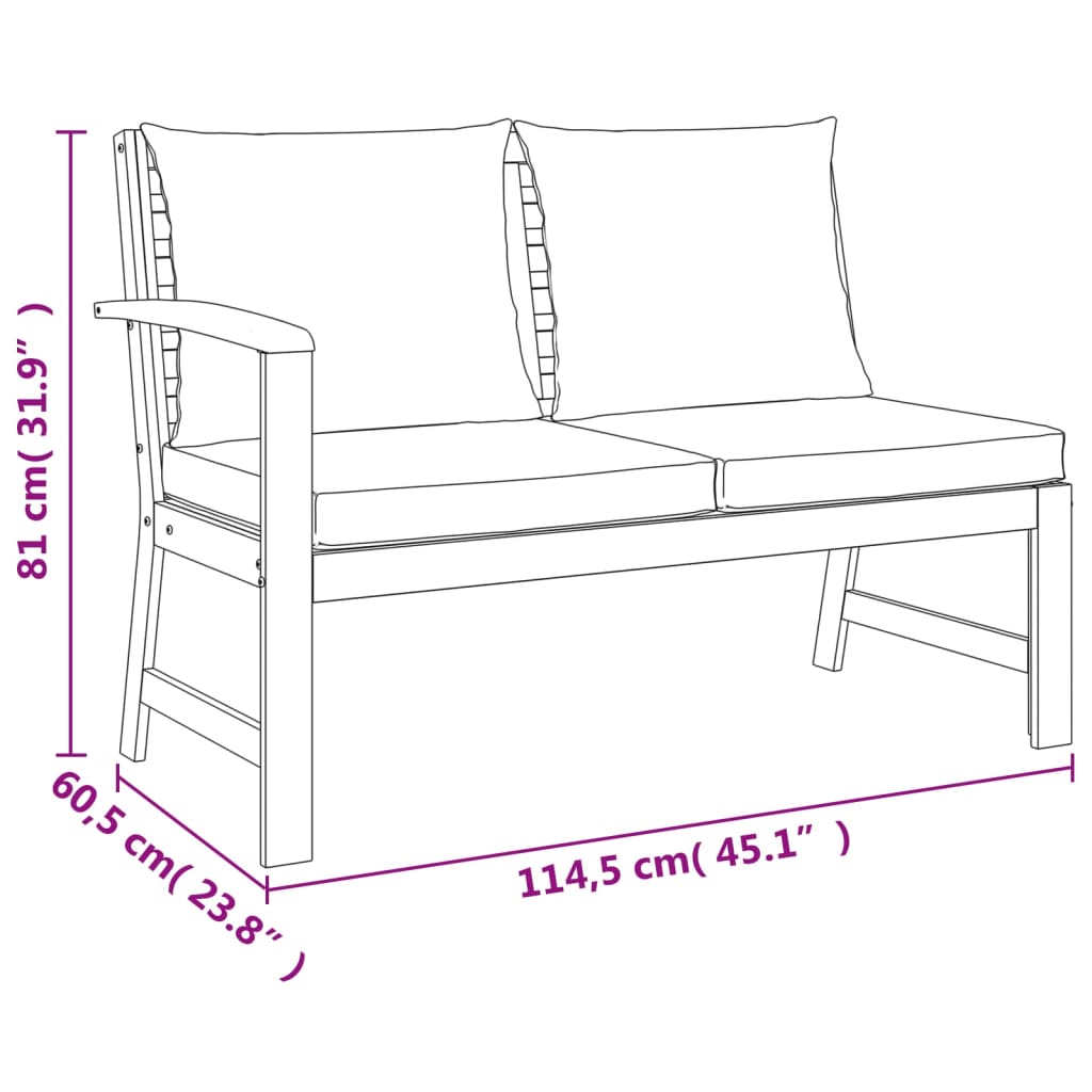 Patio Dining Set Dark grey, Natural wood