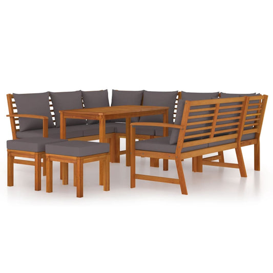 Patio Dining Set Solid Wood Acacia