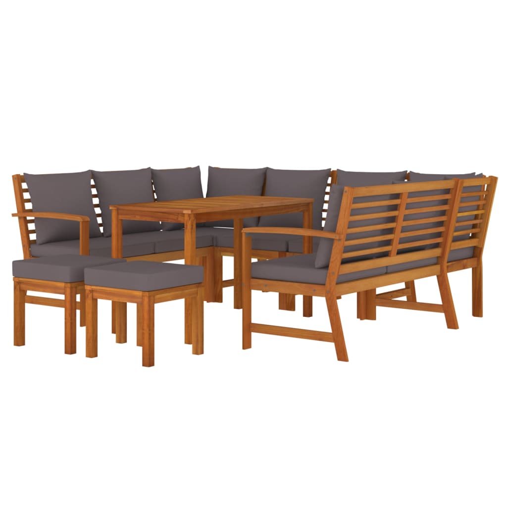 Patio Dining Set Solid Wood Acacia