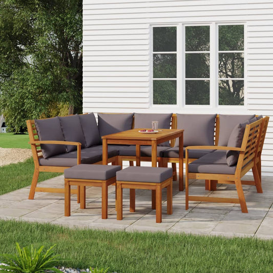 Patio Dining Set Solid Wood Acacia