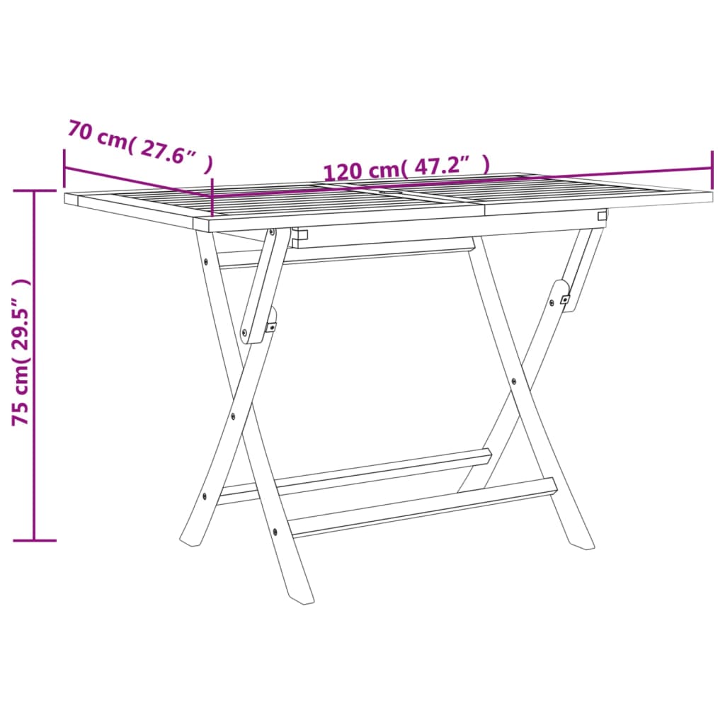 Garden Dining Set Grey Solid teak wood 5-piece set Foldable