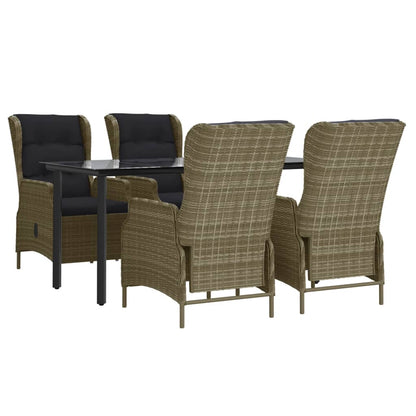 Garden Dining Set Brown