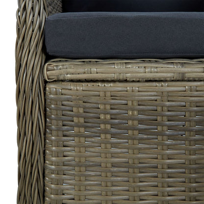Garden Dining Set Brown and Black