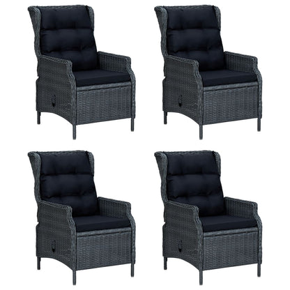 Garden Dining Set Dark Grey, Black