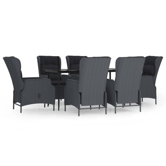 Garden Dining Set Dark Grey