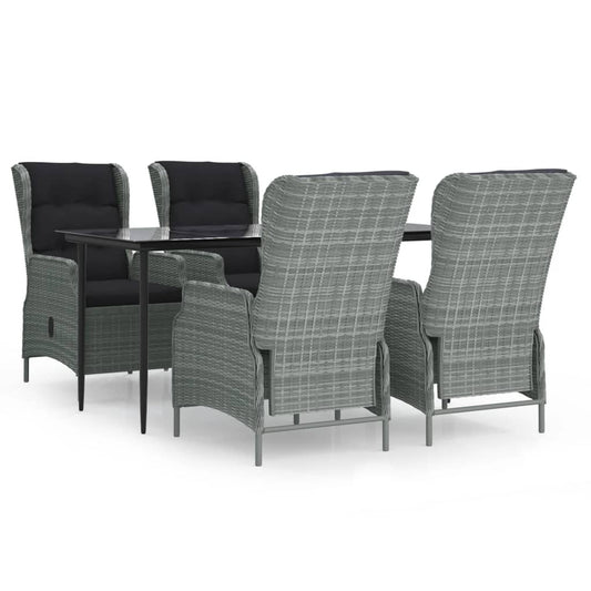 Garden Dining Set Light Grey